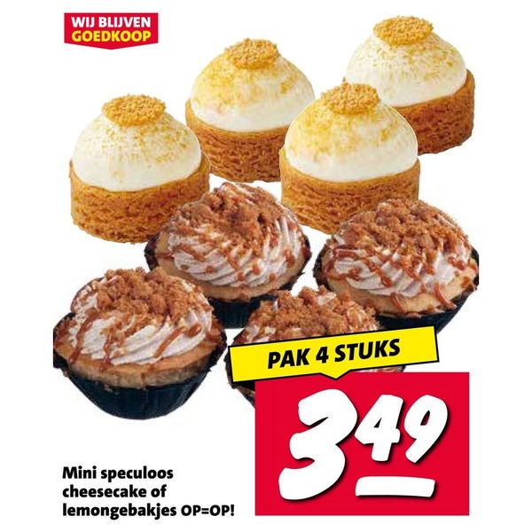 Mini speculoos cheesecake of lemongebakjes
