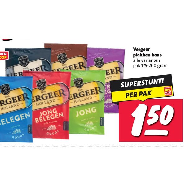 Vergeer plakken kaas