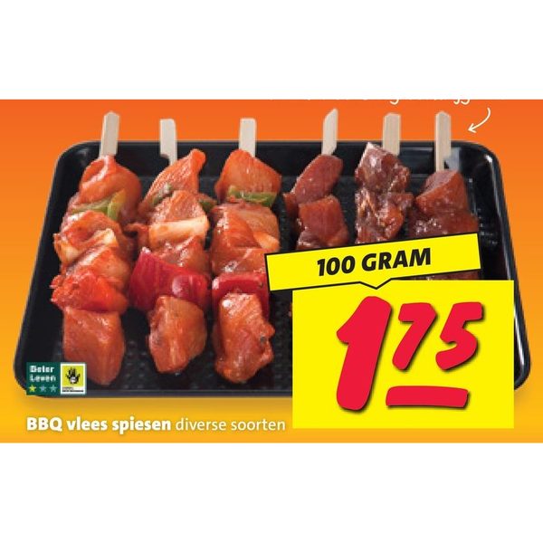 BBQ vlees spiesen