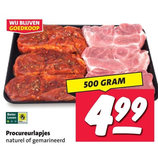 Procureurlapjes naturel of gemarineerd