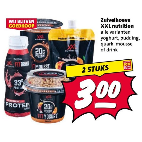 XXL nutrition yoghurt, pudding, quark of mousse