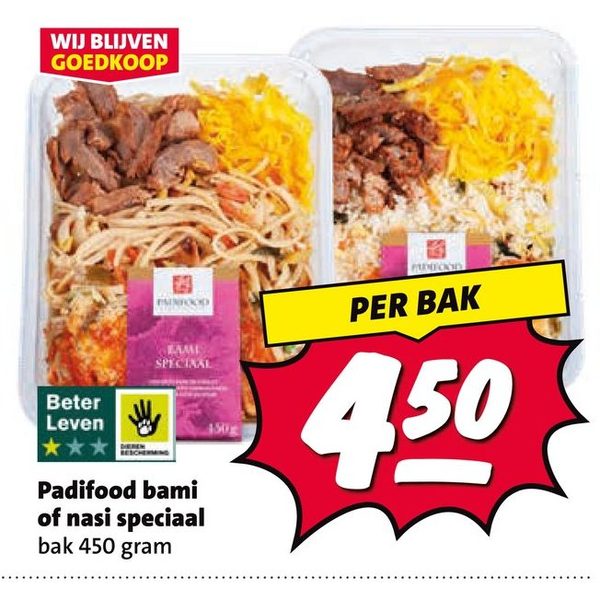 Padifood bami of nasi speciaal