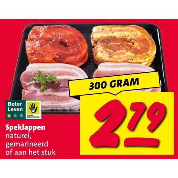 Speklappen naturel of gemarineerd