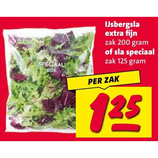 IJsbergsla extra fijn of sla speciaal