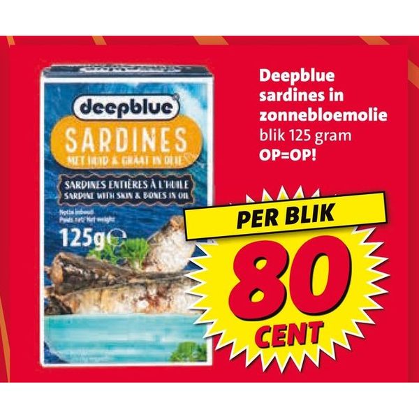 Deepblue sardines in zonnebloemolie