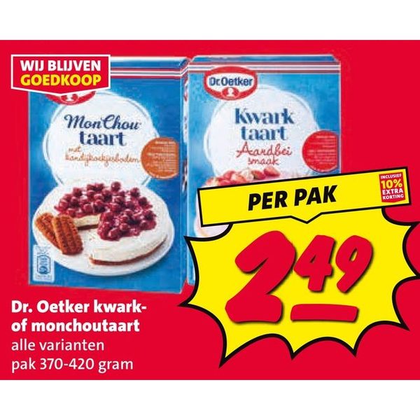 Dr. Oetker kwark- of monchoutaart