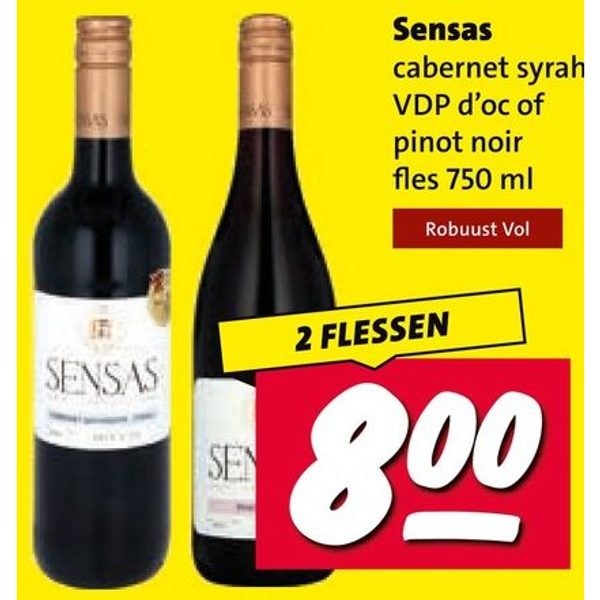 Sensas cabernet syrah VDP d'oc of pinot noir