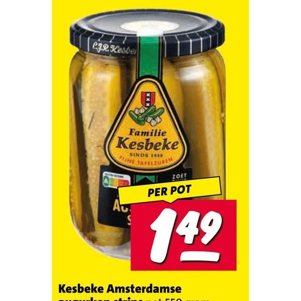 Kesbeke Amsterdamse augurken strips