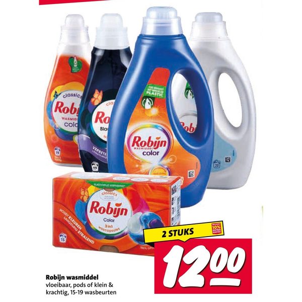 Robijn wasmiddel vloeibaar, pods of klein & krachtig