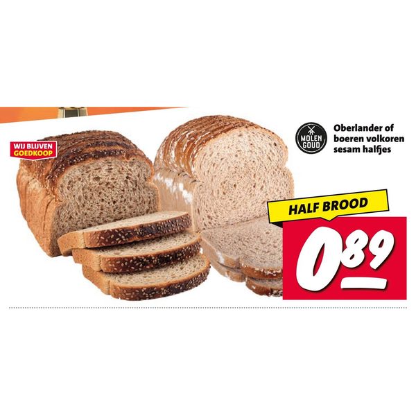 Oberlander of boeren volkoren sesam halfjes