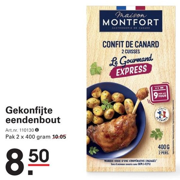 Gekonfijte eendenbout