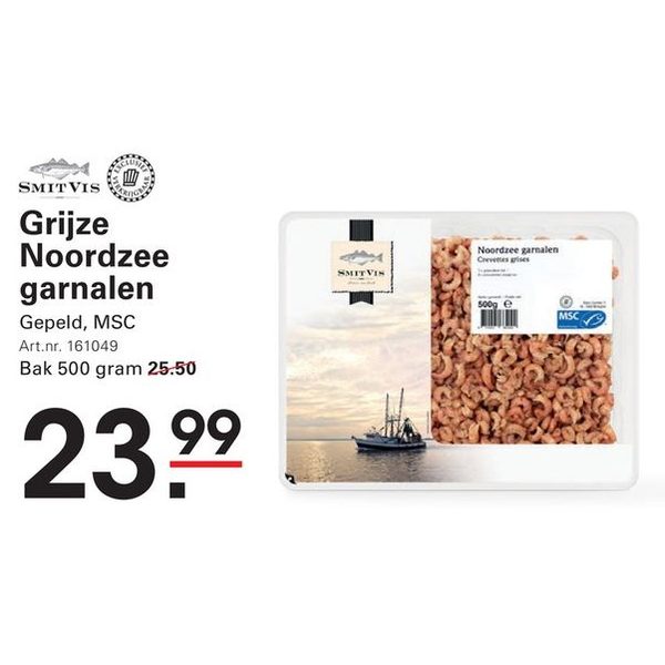 Grijze Noordzee garnalen