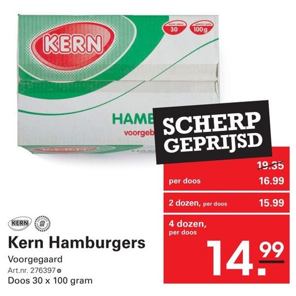 Hamburgers voorgegaard