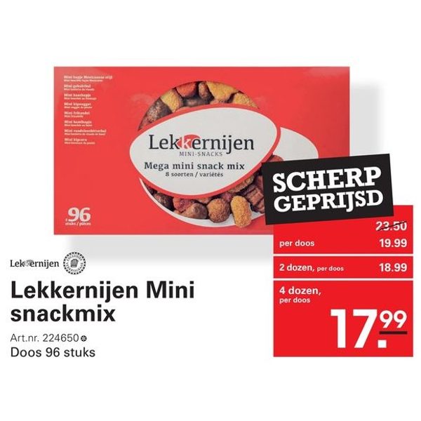 Lekkernijen Mini snackmix