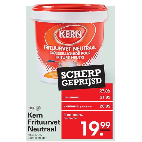 Kern Frituurvet Neutraal