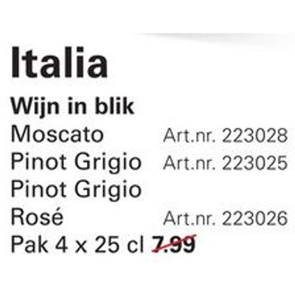 Italia Wijn in blik