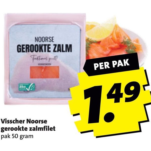 Visscher Noorse gerookte zalmfilet