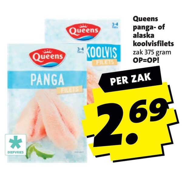 Queens panga- of alaska koolvisfilets