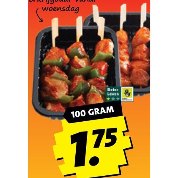 BBQ vlees spiesen