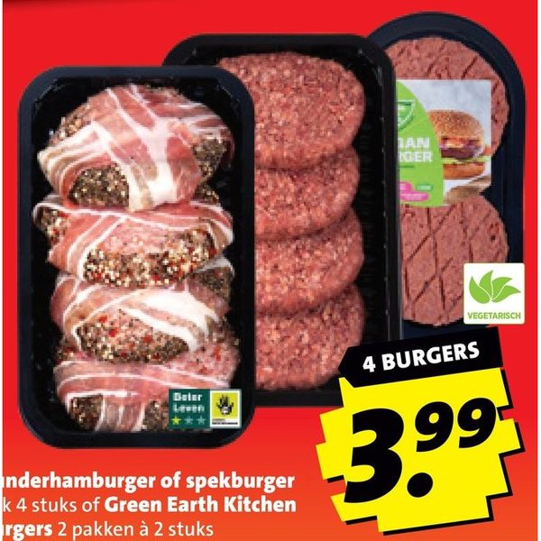 Runderhamburger of spekburger