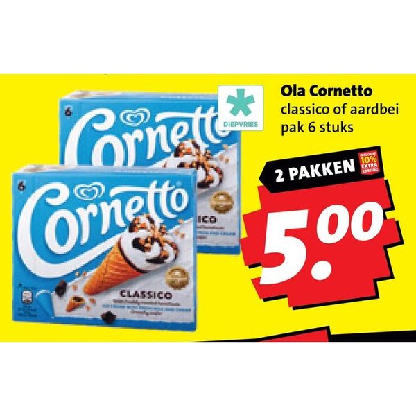 Cornetto Classico of Aardbei