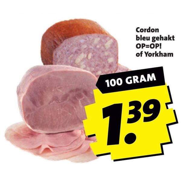 Cordon bleu gehakt of Yorkham