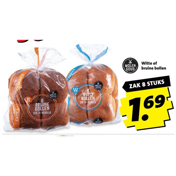 Molen Goud witte of bruine bollen