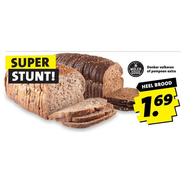 donker volkoren of pompoen extra brood