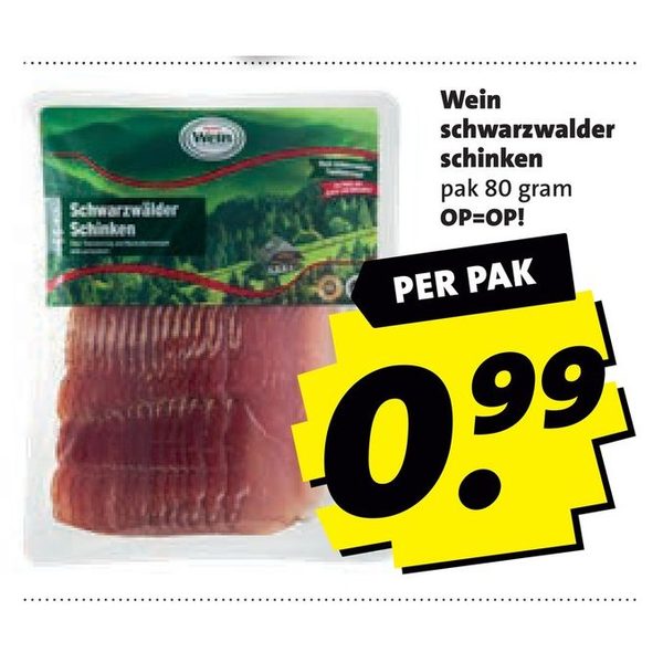 Wein schwarzwalder schinken
