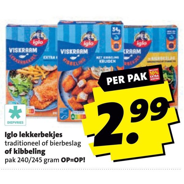 Iglo lekkerbekjes of kibbeling