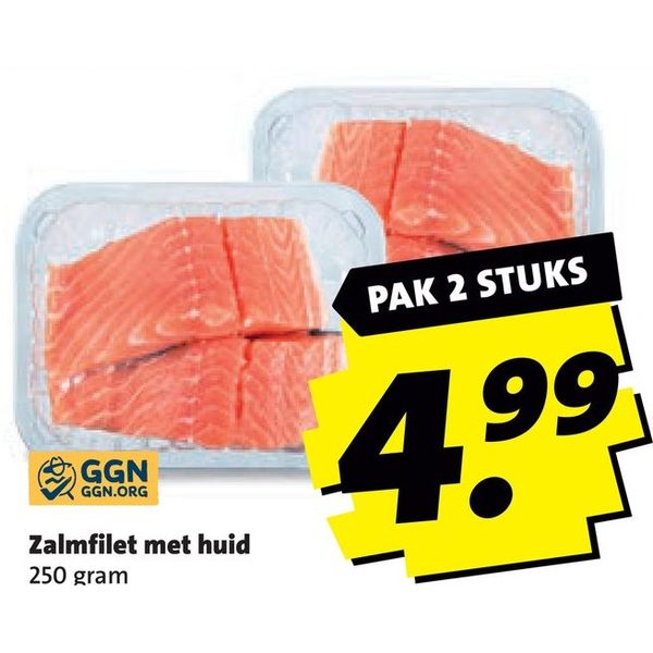 Zalmfilet met huid