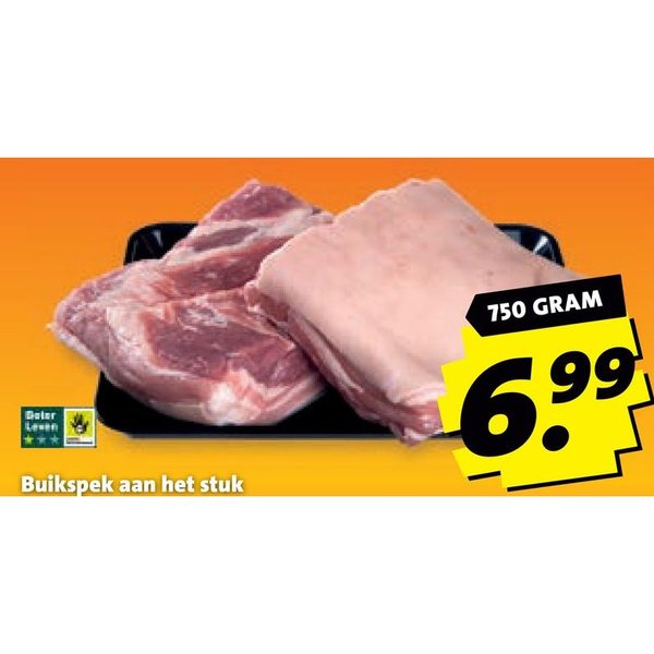 Buikspek aan het stuk