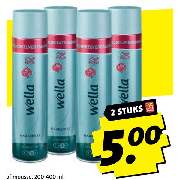Wella haarspray of mousse