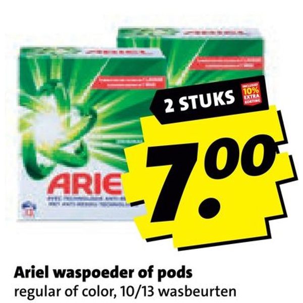 Ariel waspoeder of pods
