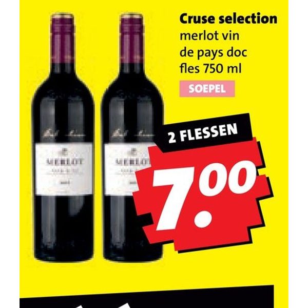 Cruse selection merlot vin de pays doc