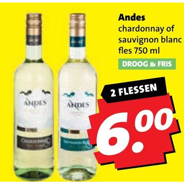 Andes chardonnay of sauvignon blanc