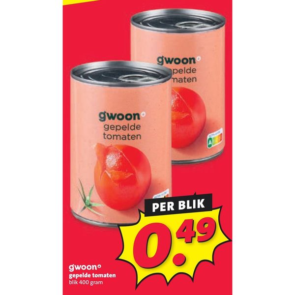 gwoon gepelde tomaten