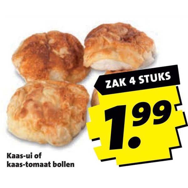 Kaas-ui of kaas-tomaat bollen