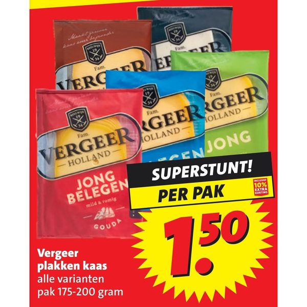 Vergeer plakken kaas