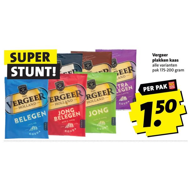 Vergeer plakken kaas