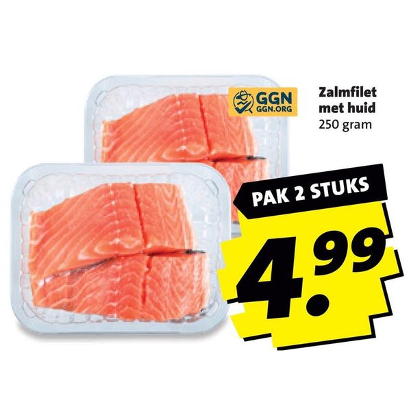 Zalmfilet met huid