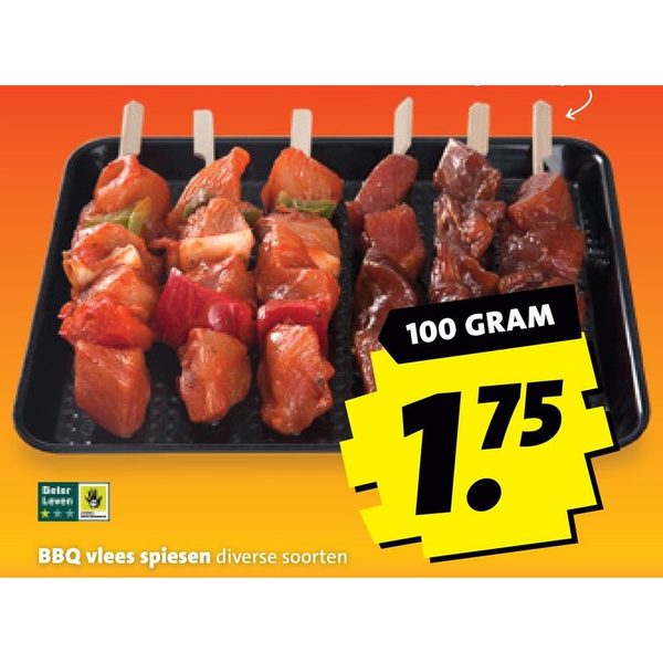BBQ vlees spiesen