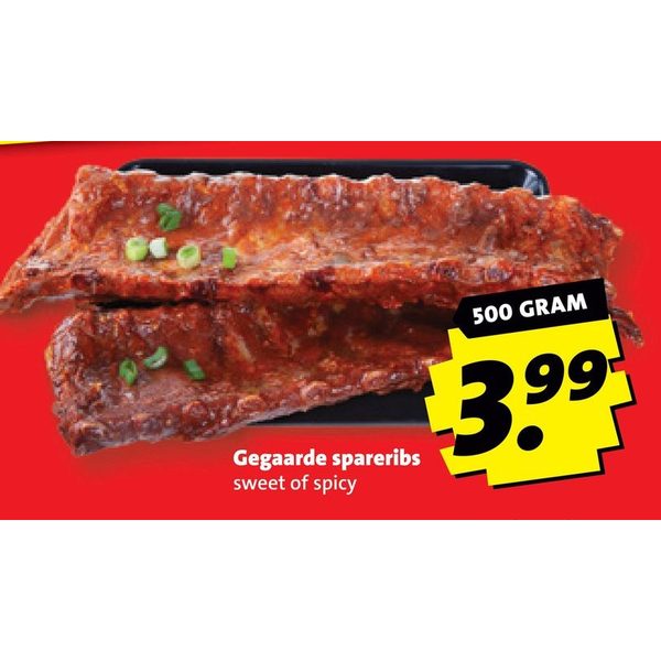Gegaarde spareribs