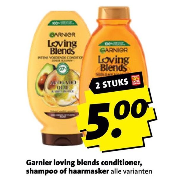 Garnier loving blends conditioner, shampoo of haarmasker