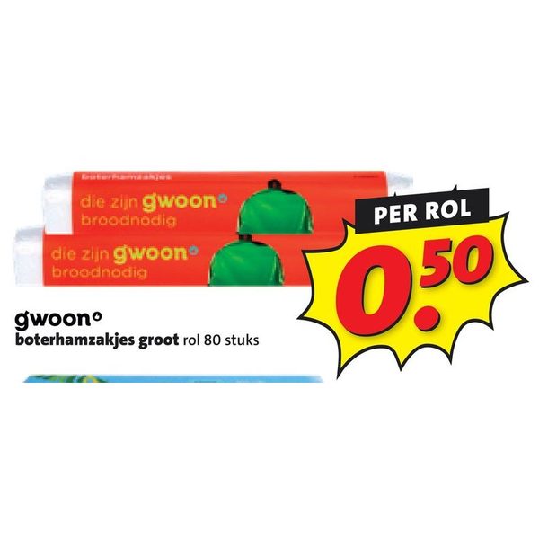gwoon boterhamzakjes groot