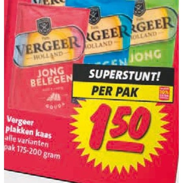 Vergeer plakken kaas