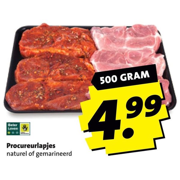 Procureurlapjes naturel of gemarineerd