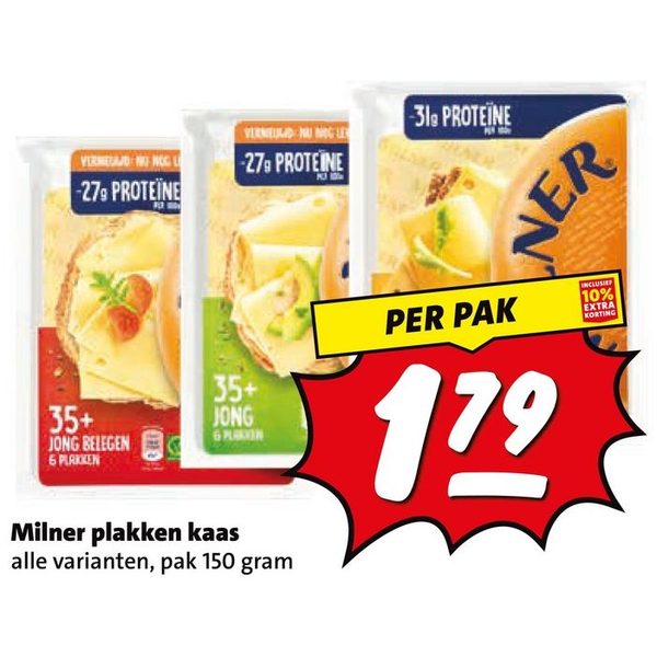 Milner plakken kaas