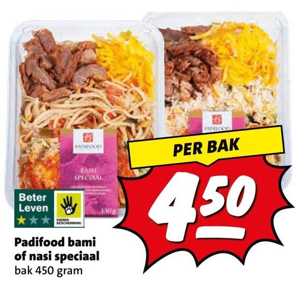 Padifood bami of nasi speciaal