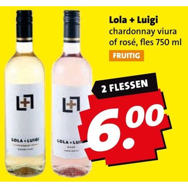 Lola + Luigi chardonnay viura of rosé